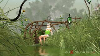 الجنس الساخن! قرنية خرافية جميلة و جنوم في القرية