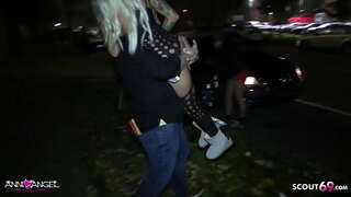 Libog payat bombshell Anni Anghel na walang Condom sa loob ng kotse mula sa User fucked